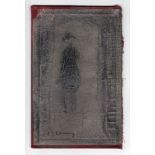 L S Lowry drawing (on the back cover of a book) of a figure in an archway - 21cm x 13.5cm ~ Laurence