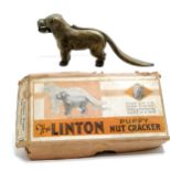 One Linton puppy nut cracker #3002 in original box - nutcracker in good bright condition but box has