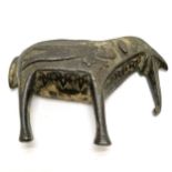 Antique Middle Eastern/Iranian bronze cast elephant with figural detail to the body 9cm across
