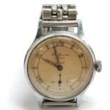 J W Benson Tropical manual wind 32mm cased stainless steel watch - running BUT WE CANNOT GUARANTEE