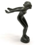 Bronze car mascot in form of a nude lady (12cm)