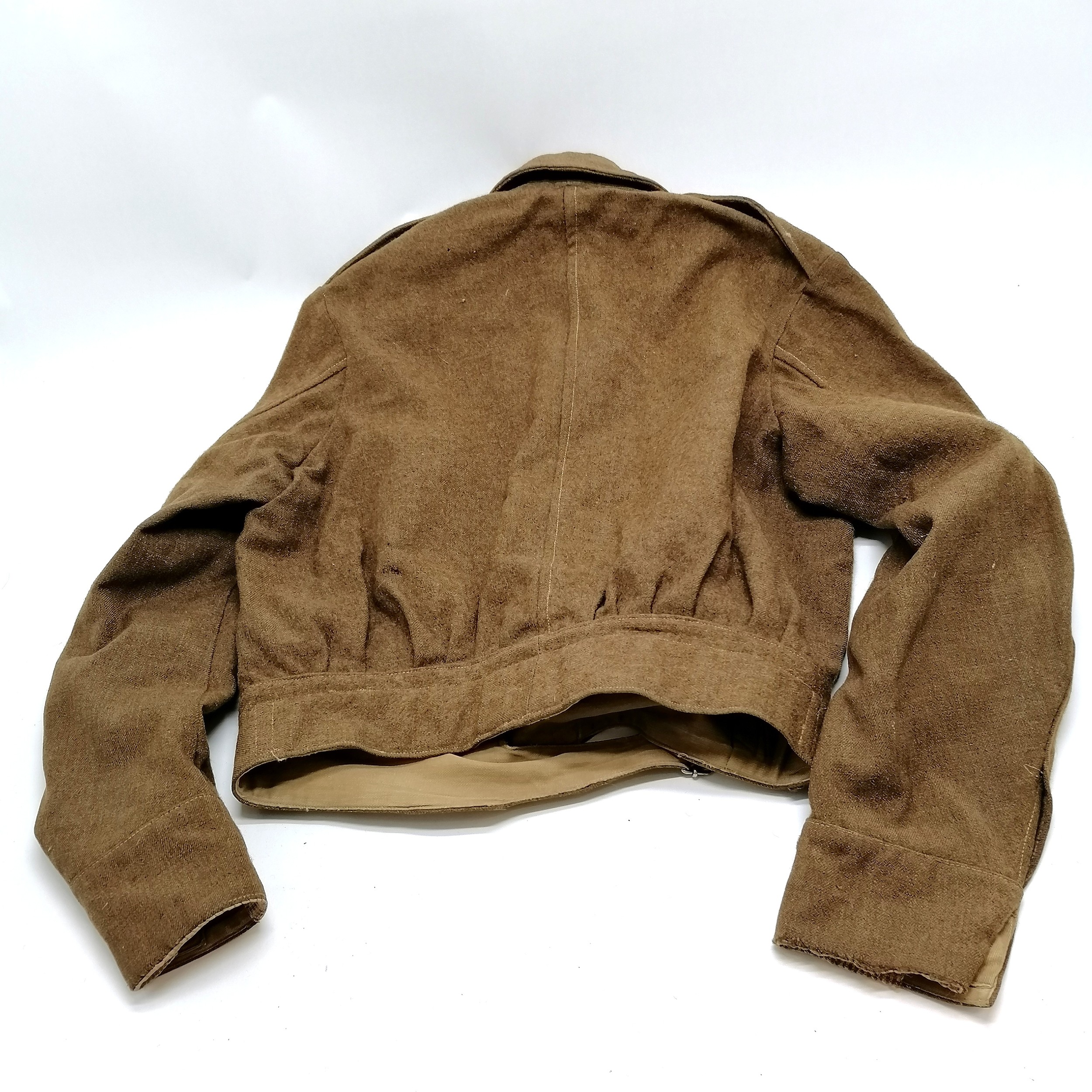 WWII (1940 dated) battle dress blouse size No 11 ~ has some moth holes otherwise in good used - Image 2 of 4