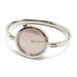 Georg Jensen stainless steel designer bangle wristwatch #337 Torun ~ needs battery
