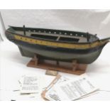 Antique scratch built wooden model of the 1801 L'Invention (French 24-gun privateer ship) - 93cm