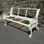 Coalbrookdale? refurbished antique 3 seater bench 155cm long x 82cm high x 75cm deep- needs wooden