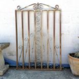 Iron gate with wrought iron detail 136cm high x 92cm wide