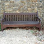 Long teak bench 185cm long x 83cm high x 68cm deep