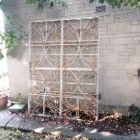 Pair of large vintage wrought iron panels each 222cm x 160cm x 5cm (2 of 8 available)