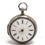Antique pair cased pocket watch (silver inner & outer case dates to 1814) - 6cm diameter &