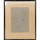 Framed 1921 drawing of a young child by Philip Naviasky (1894–1983) - frame 50.5cm x 40cm and the