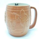 1920's Ashtead Potters AOFB : Ancient Order of Froth Blowers advertising tankard ~ Ashtead Pottery