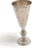 Silver hallmarked Jewish marriage cup (11cm), silver pill box - 57g (2) t/w antique unmarked white