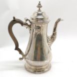 Georgian 1759 silver coffee pot by William Shaw II & William Priest - 27cm high & 926g total