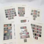 7 pages of used KGVI stamps inc Gambia elephants etc