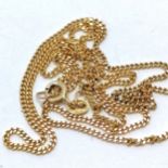 9ct hallmarked gold 44cm neckchain - 2.5g
