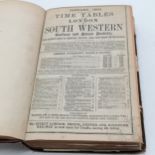 1863 book ~ Time tables of the London and South Western Railway and Steam Packets ~ some map edges