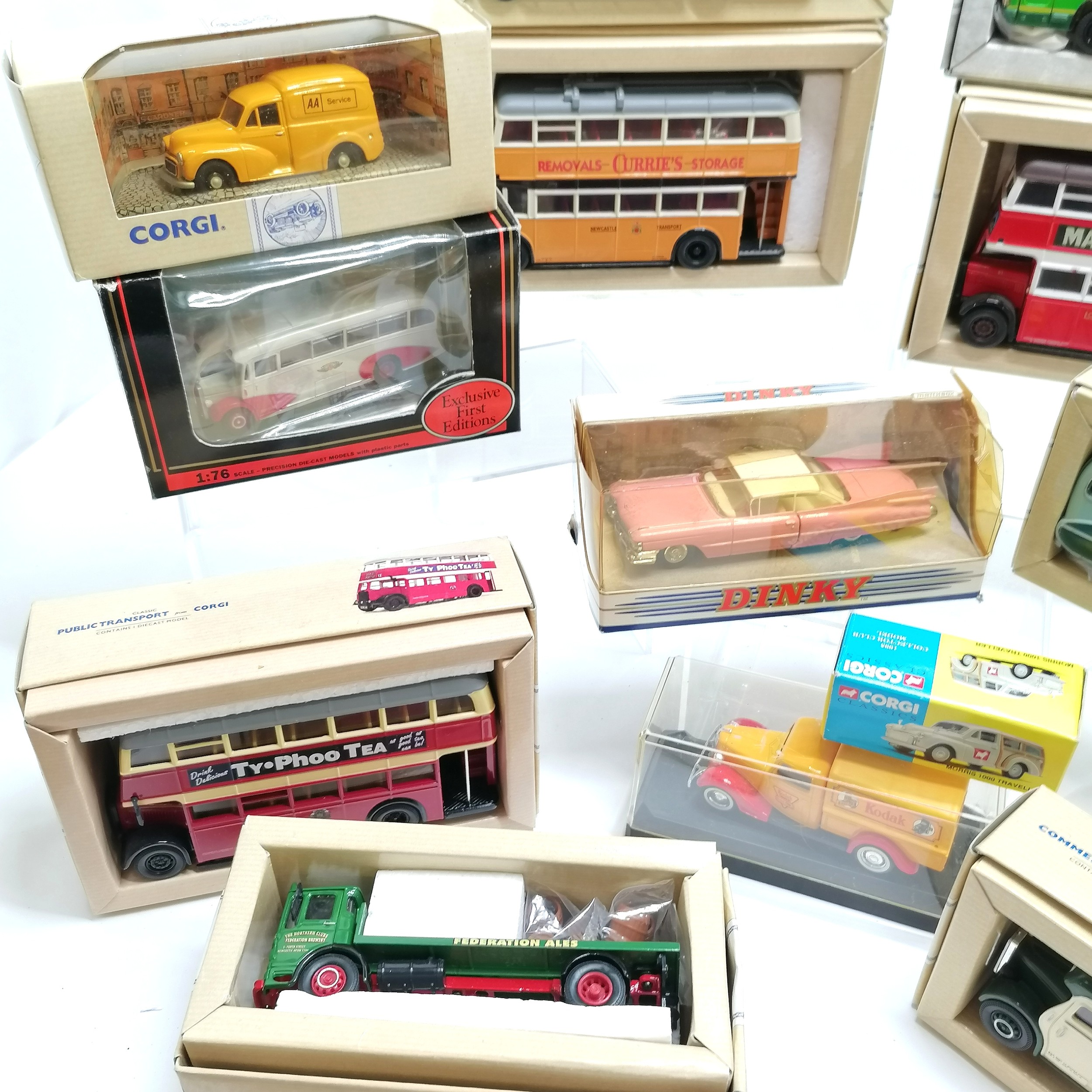 Qty of boxed Corgi, Gilbow, Solido etc inc buses & commercial vehicle, Dinky pink cadillac etc - Image 2 of 5