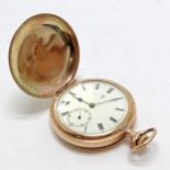 Antique gold plated Ingersoll trenton hunter pocket watch (49mm case) - for spares / repairs