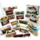 Qty of boxed Corgi, Gilbow, Solido etc inc buses & commercial vehicle, Dinky pink cadillac etc