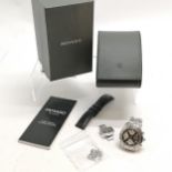 Movado kingmatic day/date automatic stainless steel wristwatch - 38mm case and in original box