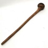 Antique carved wooden throwing club - 55cm long