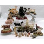 Collection of ceramic animals to include bears, sheep, etc. To include The Juliana Collection, The