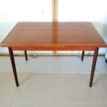 Mid century teak extending dining table, 82 cm wide, 217 cm length, extended, 72 cm high, good