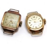 18ct gold cased manual wind wristwatch t/w 9ct gold cased Slava ladies wristwatch ~ both for