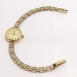9ct gold quartz Rotary ladies watch on gold bracelet - for spares / repairs & 10.3g total weight -
