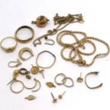 Qty of broken / scrap gold jewellery (some unmarked) ~ 13.2g total weight - SOLD ON BEHALF OF THE
