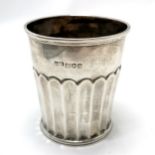 1909 silver cup by Skinner & Co - 8.7cm high x 7.8cm diameter & 110g & very slight dents