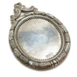 1892 antique silver oversized fob medallion with wreath detail (undedicated) by David Dow - 7.5cm