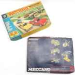 Matchbox Boxed Motorway extension set, t/w Boxed Meccano No2 set complete with manual.