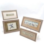 4 x framed miniature Persian paintings inc 1 by Fahre Emami (frame size - 23cm x 18cm)