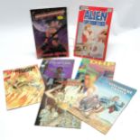 7 x comics - The Elsewhere Prince #1,3 & 4, Cyberpunk : the seraphim files #2, Razor #12, Alien