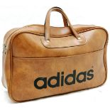 Vintage Adidas tan sports bag, 48 cm wide, 27 cm high. good used condition.