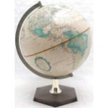 Danish Paper covered world globe by Scan Globe World Classic, on Bakelite base, 42 cm high, 28 cm