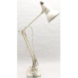 Vintage white Anglepoise lamp, 88 cm fully extended, slight rusting to the base.