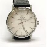 Universal Geneve Polerouter compact automatic stainless steel wristwatch - 34mm case & runs BUT WE