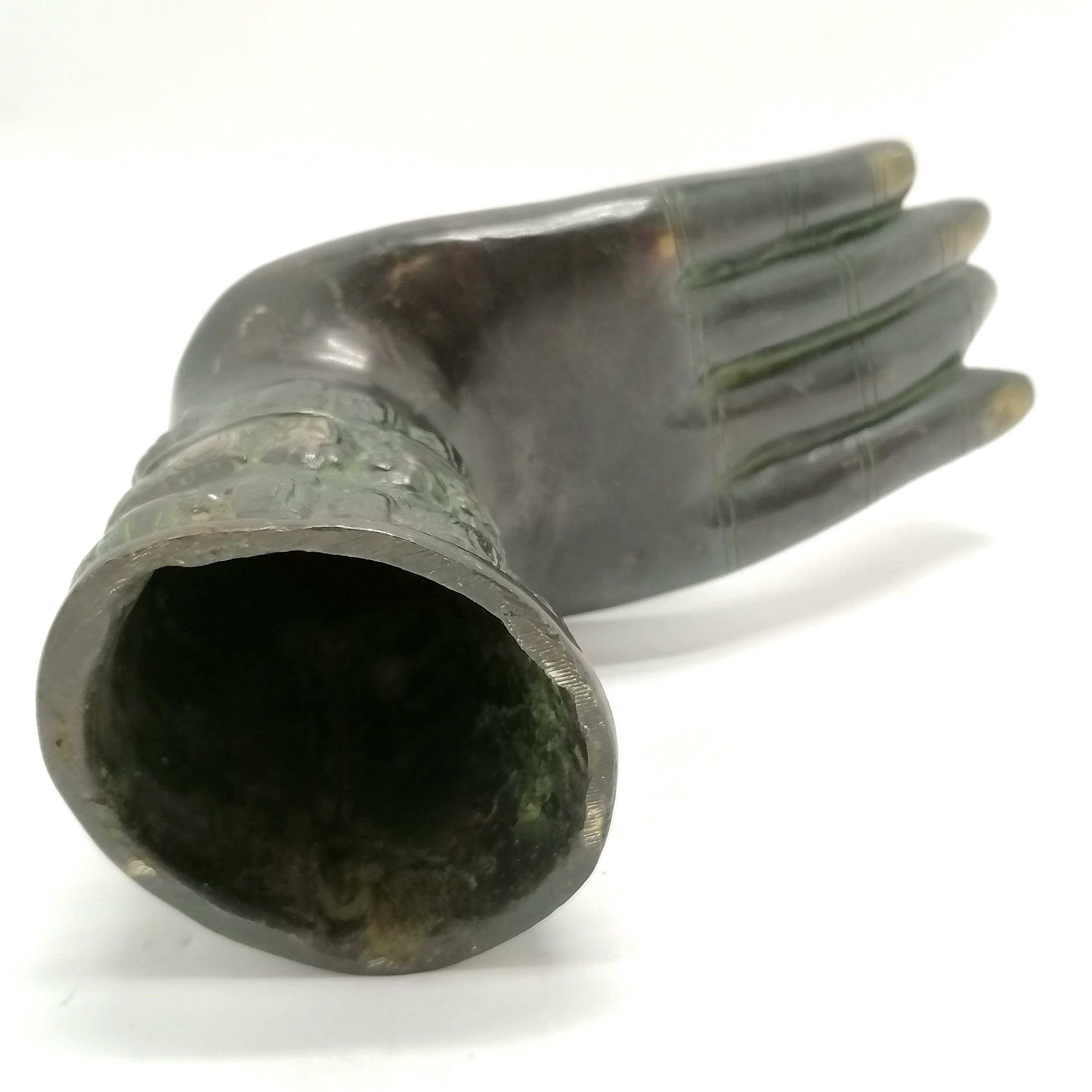 Bronze cast Buddhistic hand - 14cm - Image 2 of 3