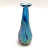 J Ditchfield Art Glass blue vase number 4168/8 Glasform 18cm high - no obvious damage