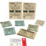 Small qty of used concert tickets for Frank Sinatra, Ella Fitzgerald, Louis Armstrong etc