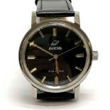 Enicar Ocean pearl manual wind stainless steel wristwatch - 34mm case & running BUT WE CANNOT