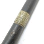 Antique ebony conductors baton with inscription To W. H. Bachelor from orchestra Royal Princess