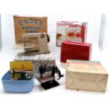 Collection of assorted child's sewing machines, to include, Boxed Essex miniature sewing machine,