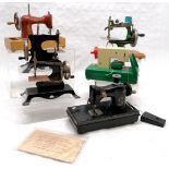 Collection of assorted child's sewing machines, to include, Battery operated Singer with foot pedal,