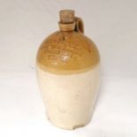 Antique stoneware flagon, 2, 55, John Corrie, Wine & spirit Merchant, Mermaid Hotel, Yeovil, chip to