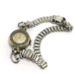 Rolex Tudor ladies vintage manual wind wristwatch with stone set bezel on a bon clip bracelet - runs