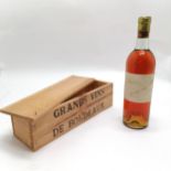 Unopened bottle of 1959 Château Climens 1er cru Sauternes-Barsac ~ label faded & slight