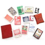 Collection of assorted playing cards, some in original wrapping, 1 set commemorating the Royal Visit